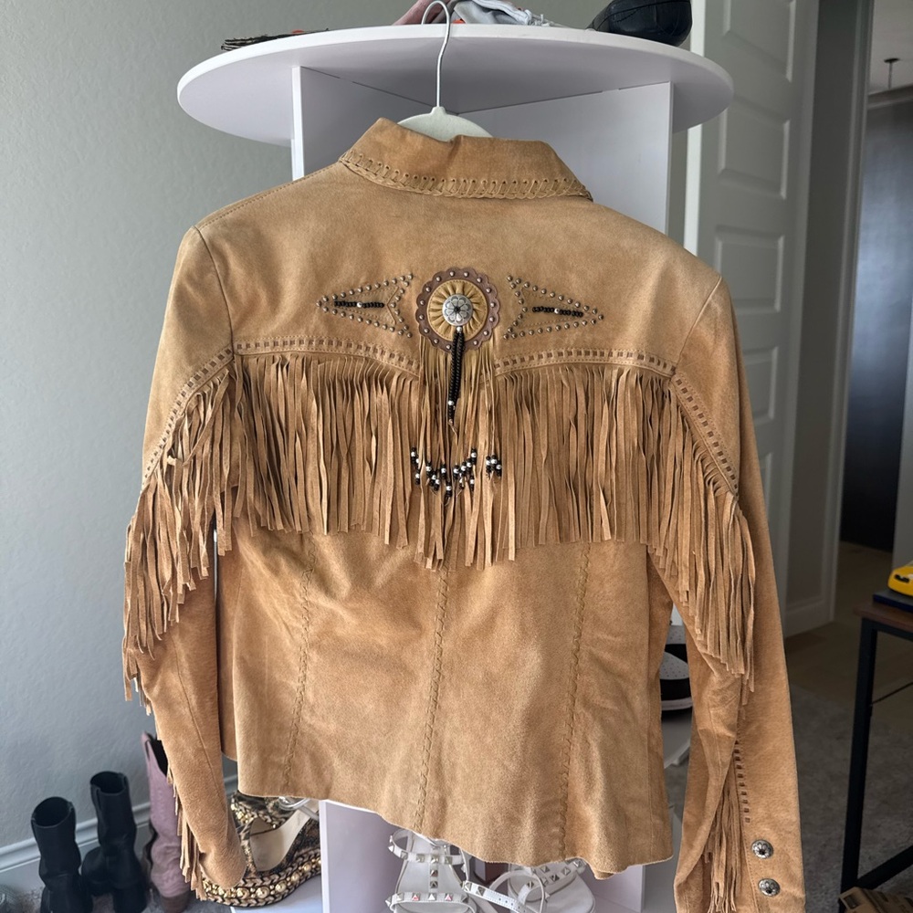 Scully Light Brown Suede Fringe Jacket - Picture 2 of 2